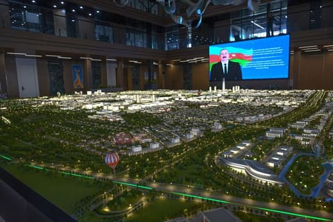President Ilham Aliyev views Uzbekistan's largest urban development project 'New Tashkent'