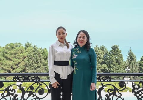 Prezident İlham Əliyev Vyetnamın Vitse-prezidenti ilə görüşüb