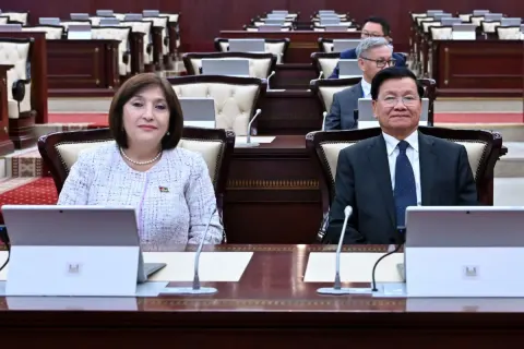 Sahibə Qafarova Laos Prezidenti ilə görüşüb