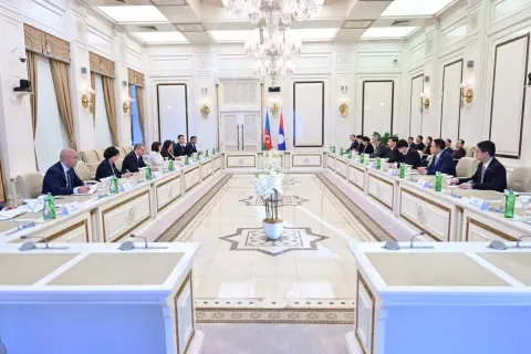 Sahibə Qafarova Laos Prezidenti ilə görüşüb