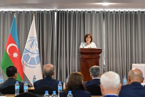 Sahibə Qafarova Qoşulmama Hərəkatı Parlament Şəbəkəsinin iclasına sədrlik edib