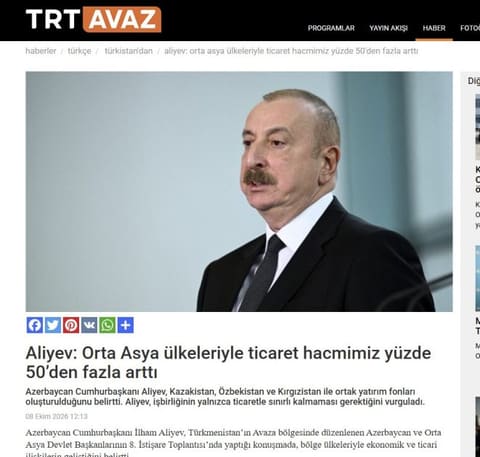 Türkiyə mediası Azərbaycan Prezidentinin Türkmənistana səfərini geniş işıqlandırıb