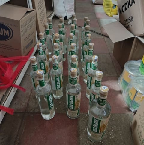 Masallının Qızılağac kəndində marketdə saxta alkoqollu içkilər aşkarlanıb