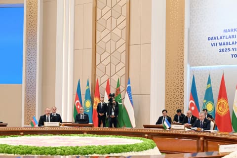 İlham Əliyev Mərkəzi Asiya Dövlət Başçılarının 7-ci Məşvərət Görüşünün iclasında çıxış edib - YENİLƏNİB
