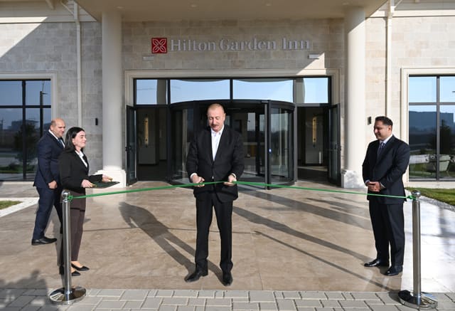 Ağdam şəhərində “Hilton Garden Inn Agdam” hoteli istifadəyə verilib