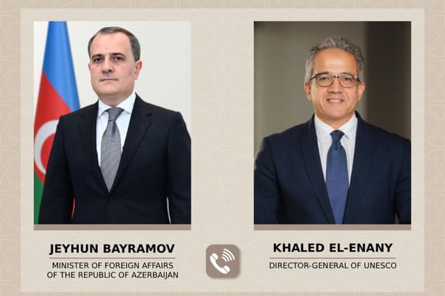 Ceyhun Bayramov UNESCO-nun yeni seçilmiş Baş katibini təbrik edib