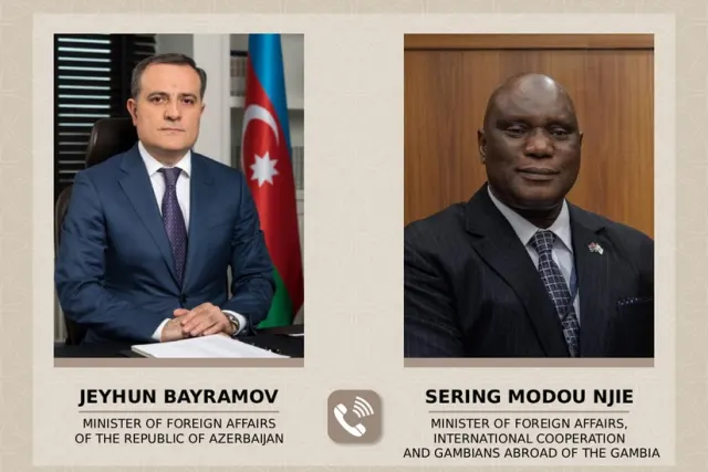 Ceyhun Bayramov qambiyalı həmkarını təbrik edib