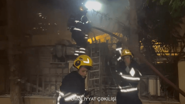 Bakıda restoranda yanğın olub