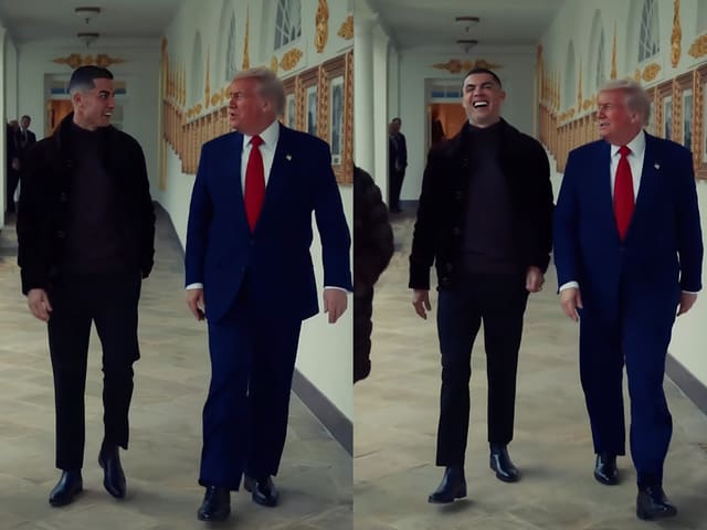 Tramp Ronaldo ilə Ağ Evi gəzib