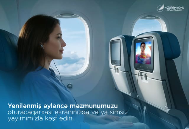 AZAL-ın təyyarələrində multimedia əyləncə sistemi yenilənib