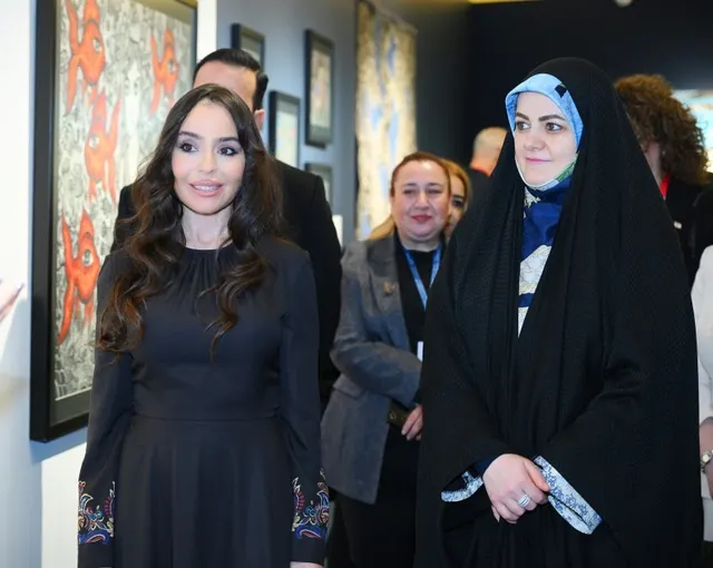 Leyla Əliyeva Zəhra Pezeşkianla görüşüb