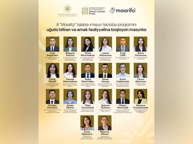 “Maarifçi” təcrübə proqramının 20 məzunu işlə təmin olunub