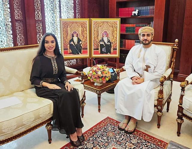 Leyla Əliyeva Maskatda Oman Sultanlığının Vəliəhdi Sayyid Theyazin bin Haitham Al Saidlə görüşüb