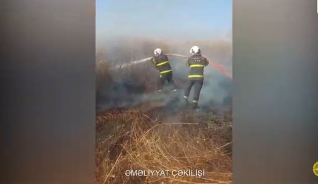 Cəbrayıl və Füzulidə baş verən yanğın söndürülüb