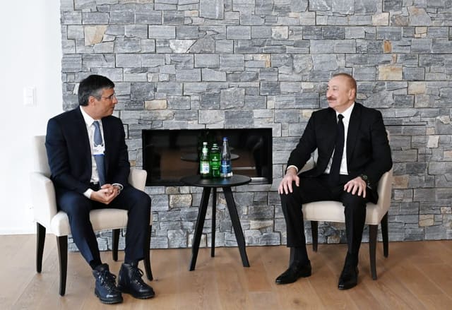 Prezident İlham Əliyev Davosda Braziliyanın “BTG Pactual” şirkətinin sədri ilə görüşüb