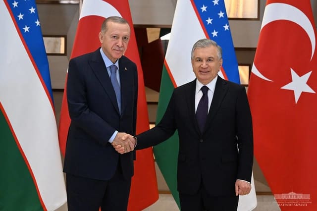 Türkiyə və Özbəkistan Prezidentləri arasında görüş olub