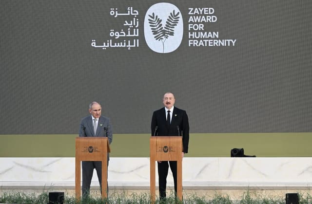 Prezident İlham Əliyev: Bu mükafatı almaq mənim üçün böyük şərəfdir