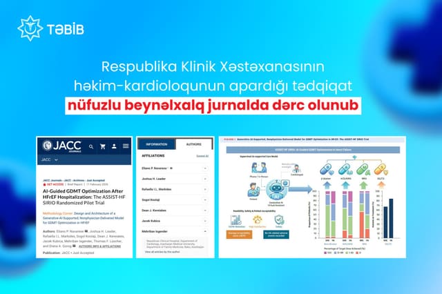 Respublika Klinik Xəstəxanasının həkim-kardioloqunun apardığı tədqiqat nüfuzlu beynəlxalq jurnalda dərc olunub