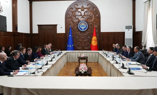 Qırğızıstan XİN rəhbəri Avropa Parlamentinin nümayəndə heyəti ilə görüşüb