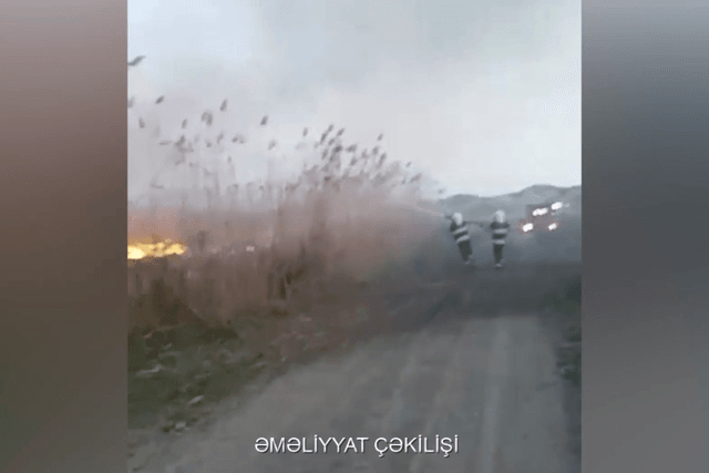 Cocuq Mərcanlı yaxınlığında açıq ərazidə yanğın baş verib