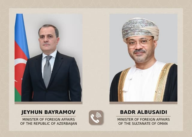 Ceyhun Bayramov və Oman Sultanlığının xarici işlər naziri arasında telefon danışığı baş tutub