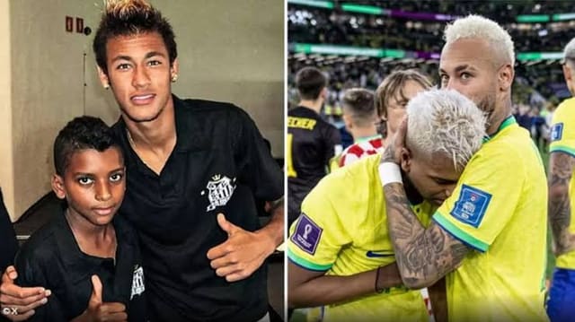 Neymar zədələnən Rodriqoya dəstək olub