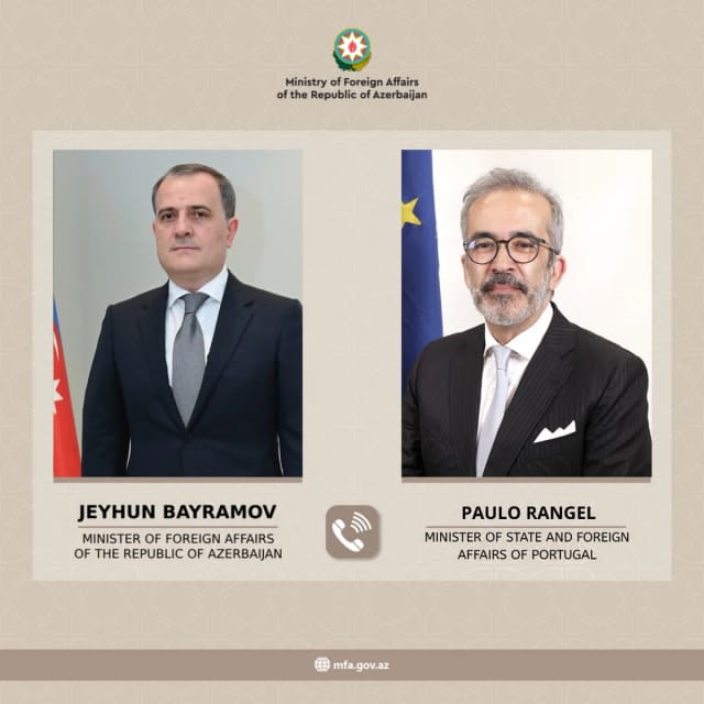 Azərbaycan və Portuqaliya XİN başçıları Yaxın Şərqdəki gərginliyi müzakirə ediblər