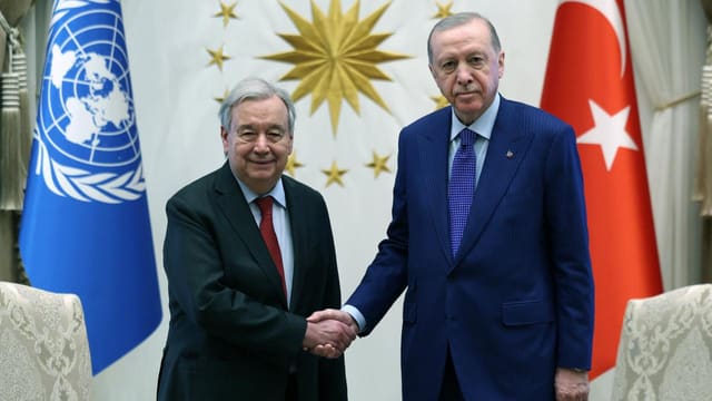 Ərdoğan Quterreşə "Atatürk Beynəlxalq Sülh Mükafatı"nı təqdim edib