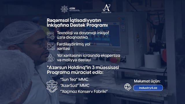 4SİM-in “Rəqəmsal İqtisadiyyatın İnkişafına Dəstək Proqramı”nın əhatə dairəsi genişlənir