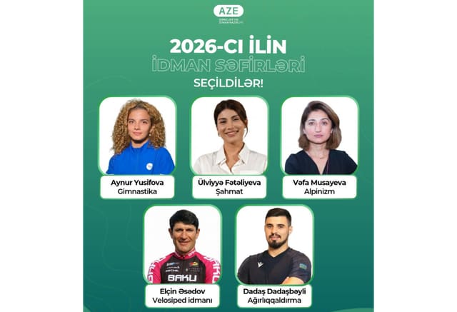 Azərbaycanın 2026-cı il üçün idman səfirləri seçilib