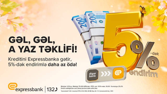 Bu kredit “gəl-gəl” deyir! – Exspressbankdan TƏKLİF