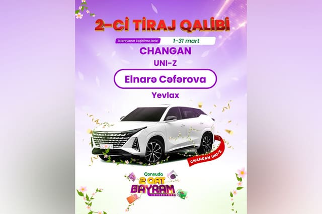 Yevlaxlı müştəri Changan UNI-Z qazandı