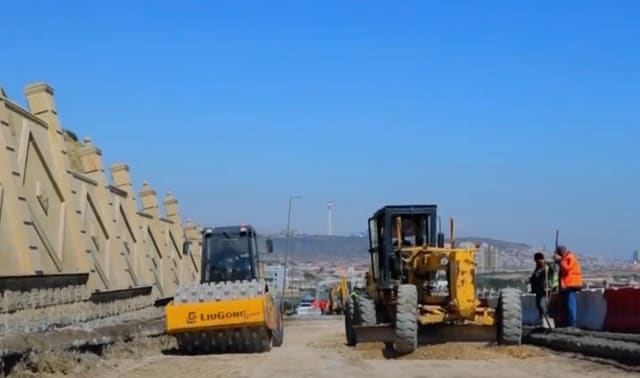 Bibiheybət yolunda bərpa işlərinə başlanılıb - VİDEO