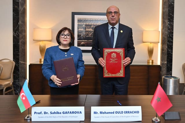 Sahibə Qafarova Mərakeş Krallığı Parlamentinin Müşavirlər Palatasının sədri ilə görüşüb