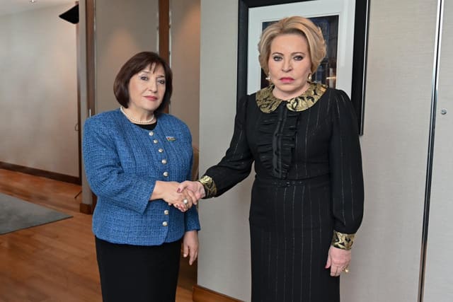 Sahibə Qafarova Rusiya Federal Məclisi Federasiya Şurasının sədri ilə görüşüb