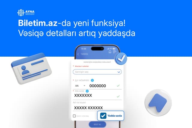  “Biletim.az” portalına yenilik əlavə olunub