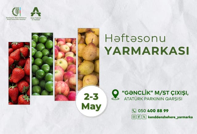 Bakıda “Kənddən Şəhərə” həftəsonu yarmarkası açılacaq