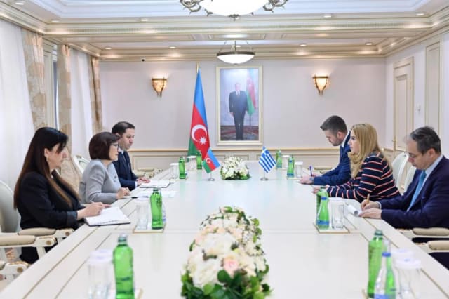 Sahibə Qafarova Yunanıstanın Azərbaycandakı səfiri ilə görüşüb