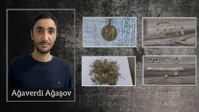 Neftçalada qızıl mağazasından oğurluq edən şəxs saxlanılıb 
