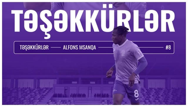 "Şamaxı" klubu Alfons Msanqa ilə yollarını ayırıb
