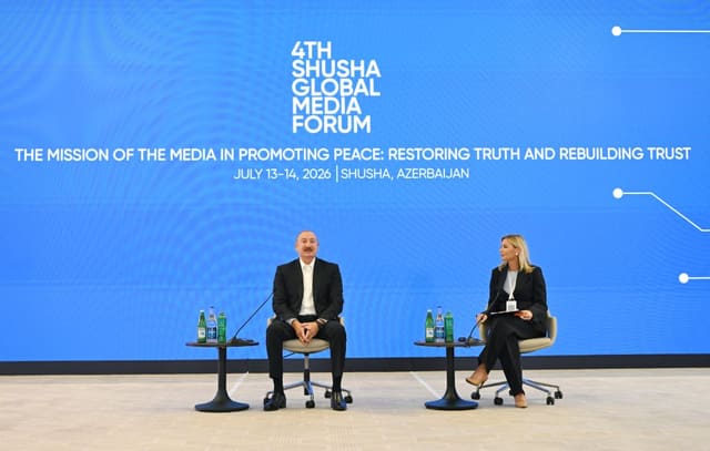  İlham Əliyev Şuşa Qlobal Media Forumunun keçirilməsinin məqsədindən danışıb