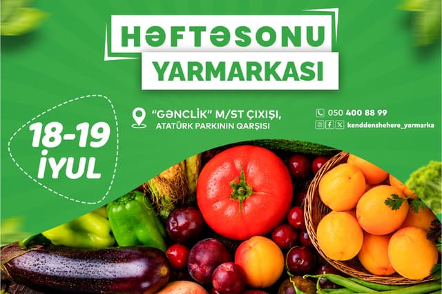Bakıda növbəti “Kənddən Şəhərə” həftəsonu yarmarkası təşkil olunacaq