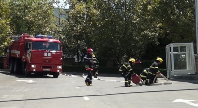 FHN Ağsuda şərab emalı zavodunda yanğın-taktiki təlim keçirib