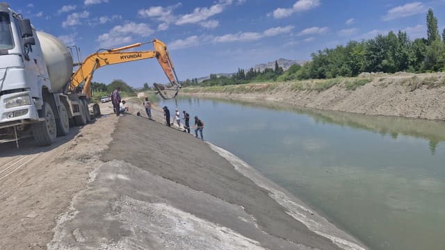 Şirvan kanalındakı bənd bərpa edilib