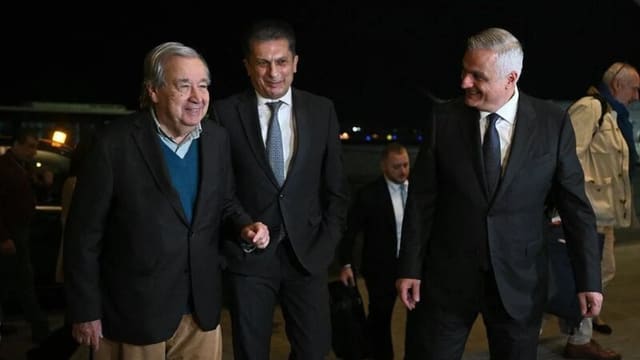 Antonio Quterreş Ermənistana səfər edib