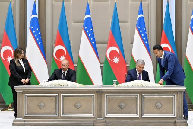 Daşkənddə Azərbaycan-Özbəkistan sənədlərinin imzalanması və mübadiləsi mərasimi olub - YENİLƏNİB