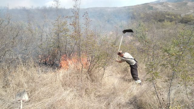 FHN: Ağsuda dağlıq ərazidə yanğın baş verib