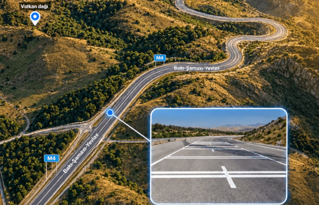 M4 yolunun Cəngi qəsəbəsindən keçən hissəsində yeni nişanlanma xətti çəkilib