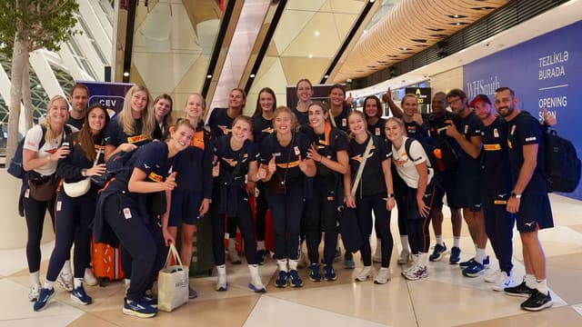 Netherlands and Portugal national teams arrive in Baku for European Championship