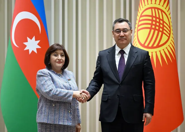 Sadyr Japarov receives Sahiba Gafarova